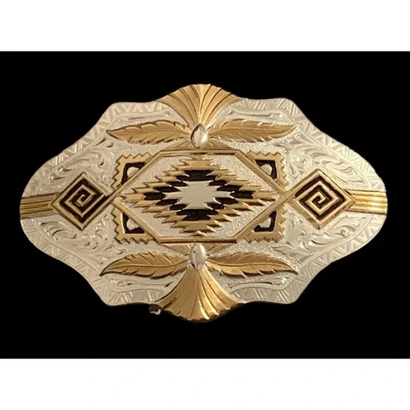 SOLD!!! Sold!!MONTANA SILVERSMITHS Silver Plated~Western belt buckle~ Columbus - Picture 3 of 12